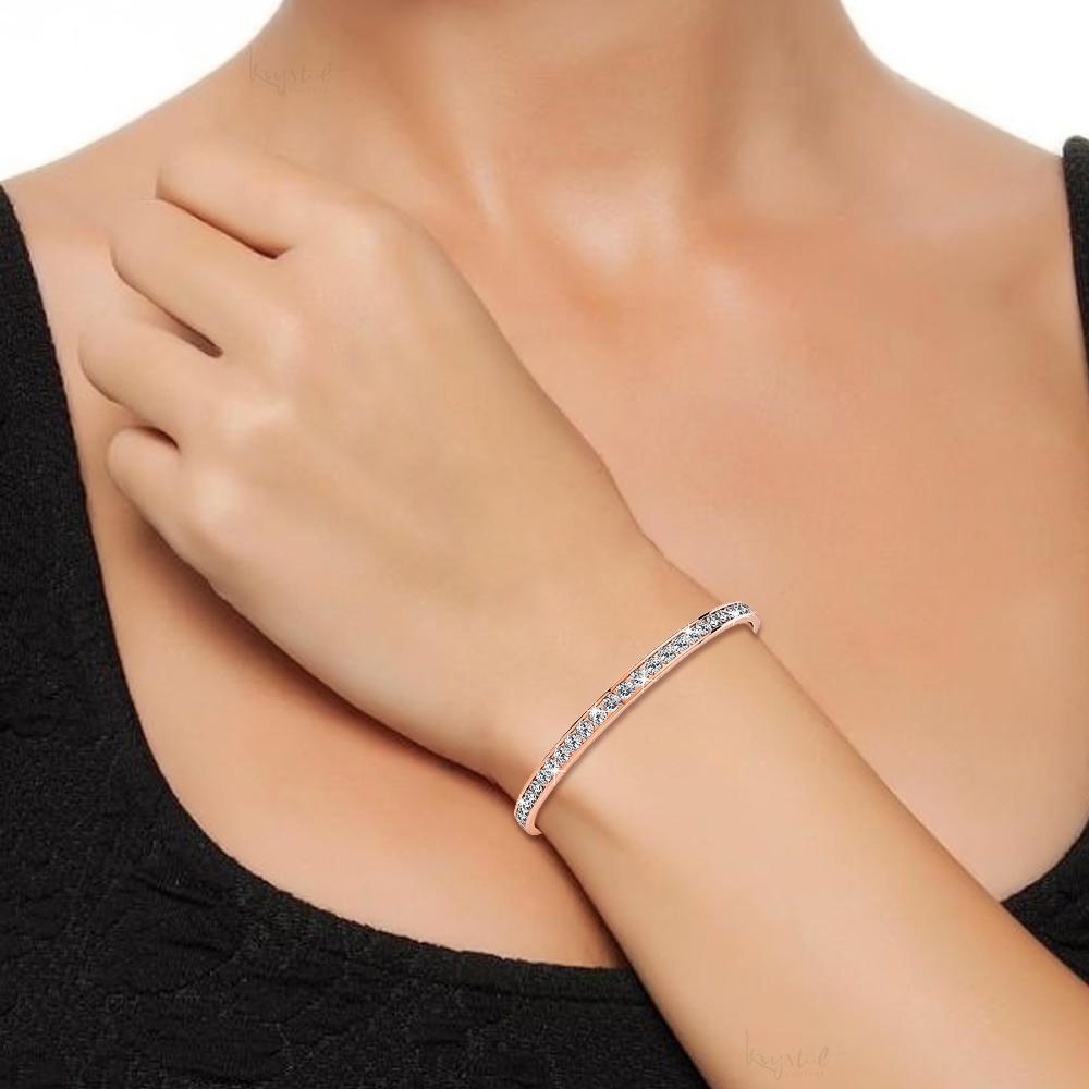 Boxed 3pc 360 Classic Bangle Set Embellished with Swarovski® Crystals