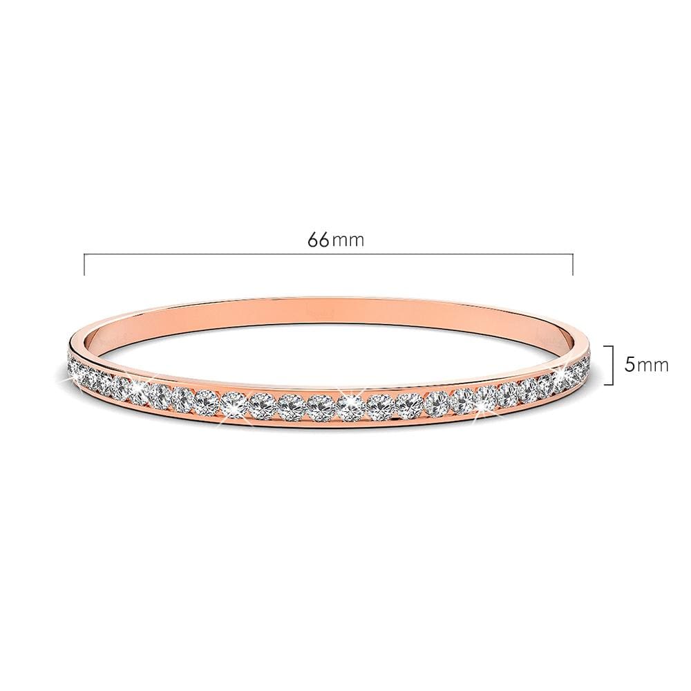 Boxed 3pc 360 Classic Bangle Set Embellished with Swarovski® Crystals