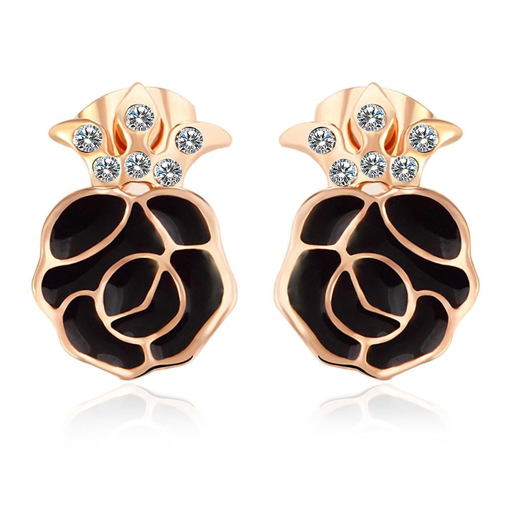 Boxed 2pr Rosie Stud Earrings Embellished with Swarovski crystals - Brilliant Co