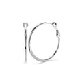 Boxed 3pr Semi Flattened Hoop Earrings Set 30mm - Brilliant Co