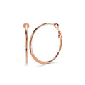 Boxed 3pr Semi Flattened Hoop Earrings Set 30mm - Brilliant Co