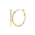 Boxed 3pr Semi Flattened Gold Hoop Earrings Set - Brilliant Co