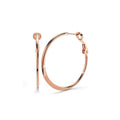 Boxed 3pr Semi Flattened Rose Gold Hoop Earrings Set - Brilliant Co