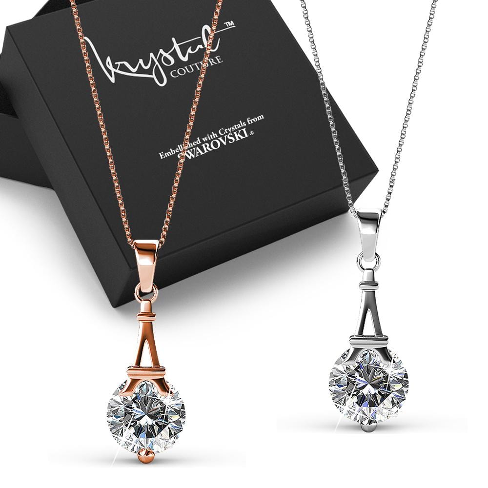 2pc Necklace Set Embellished with Swarovski crystals - Brilliant Co
