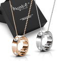 2pc Necklace Set Embellished with Swarovski crystals - Brilliant Co