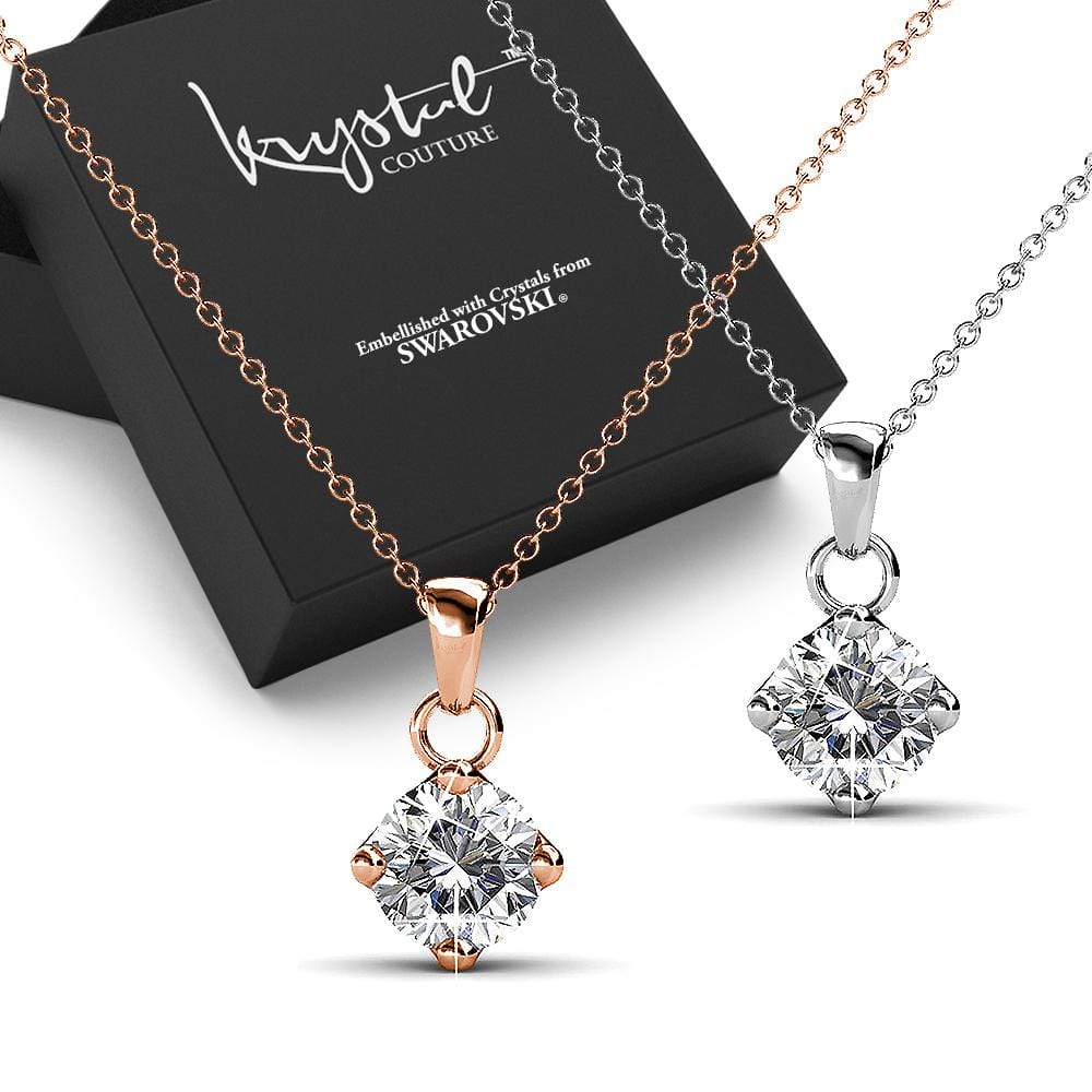 2pc Necklace Set Embellished with Swarovski crystals - Brilliant Co