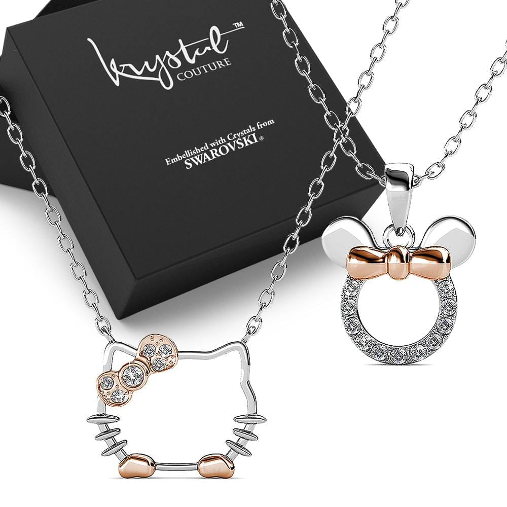2pc Swarovski Crystal Embellished Necklace Set - Brilliant Co