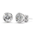 Boxed 2pc Solid 925 Sterling Silver Simulated Diamond Earrings Set - Brilliant Co