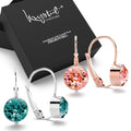 Boxed 2pc Earrings Set Embellished with Swarovski  crystals