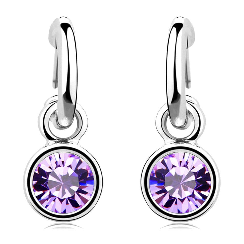 Boxed Set of Pandora Inspired Bead Charm Bracelet and Exquisite Swarovski® Crystal Encrusted Earrings - Brilliant Co