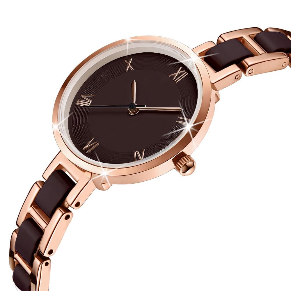Gift Set Women's Geometic Mineral Glass Watch - Brilliant Co