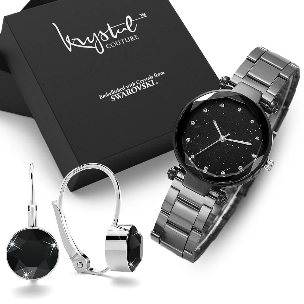 Boxed Gift Set WomenĢ�s Geomatic Mineral Glass Watch - Brilliant Co