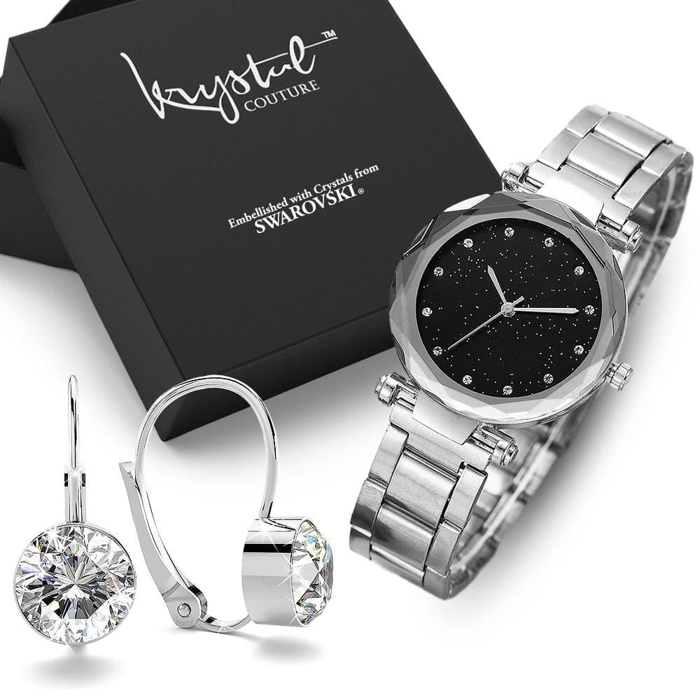 Boxed Gift Set WomenĢ�s Geomatic Mineral Glass Watch - Brilliant Co