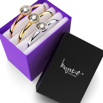Boxed 3pc Blair Bangle Set Embellished with Swarovski® Crystals