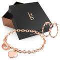 Boxed 2pc Rose Gold Layered Jewellery Gift Set