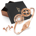 Boxed 2pc Rose Gold Layered Jewellery Gift Set