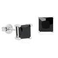 Boxed 2pc Gift Set Princess Cut Simulated Diamond Earrings