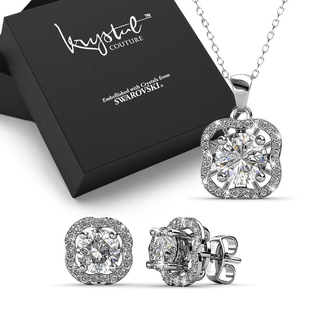 Boxed Artic Floria Set Embellished with Swarovski crystals - Brilliant Co