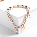 Boxed 18ct Rose Gold Charm Bracelet and Butterfly Earrings Set - Brilliant Co