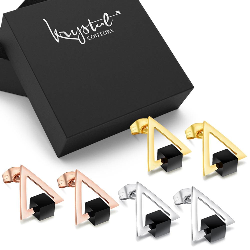 Boxed 3 Modern Geometric Stud Earrings Set - Brilliant Co