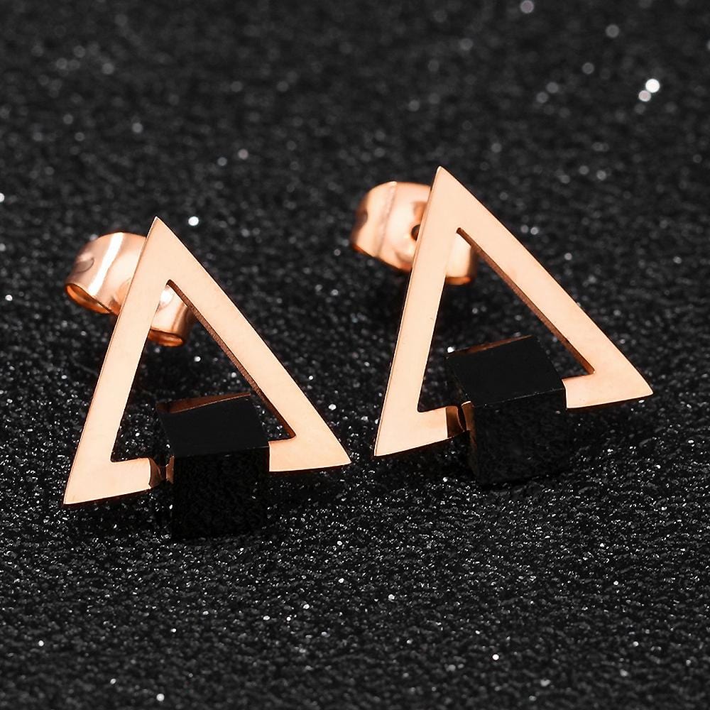 Boxed 3 Modern Geometric Stud Earrings Set - Brilliant Co