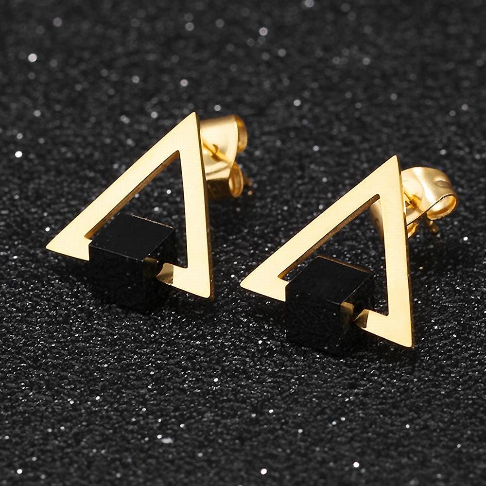 Boxed 3 Modern Geometric Stud Earrings Set - Brilliant Co