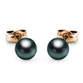 Boxed Magnificent Pearl Hook and Purity Pearl Stud Earrings Set in Rose Gold Embellished with Swarovski¬¨√Ü Crystal Iridescent Tahitian Look Pearls - Brilliant Co