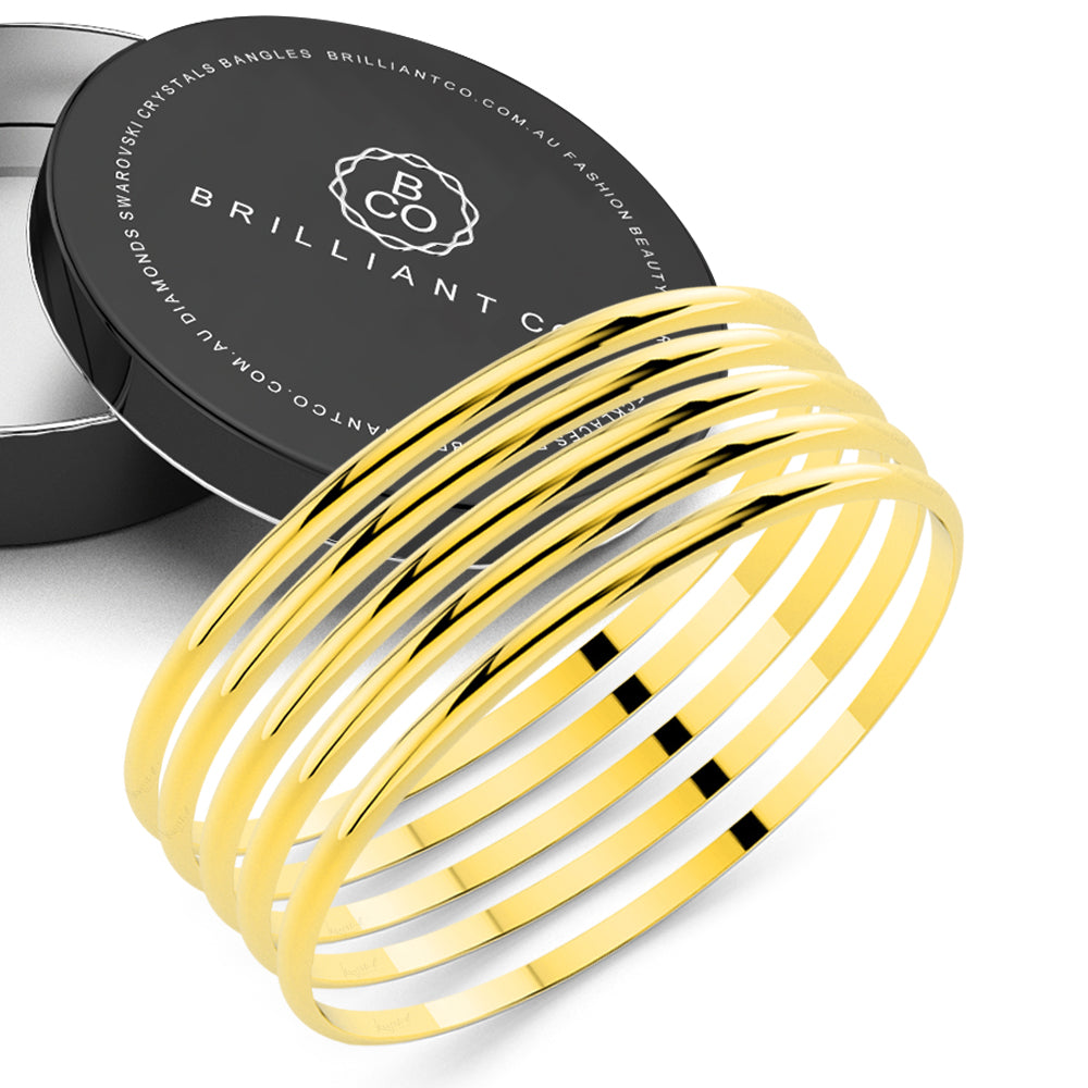 Boxed 5 pcs of Single Line Bangle set