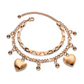 Boxed Signature Love Bracelet with Heart Leverback Earrings in Rose Gold