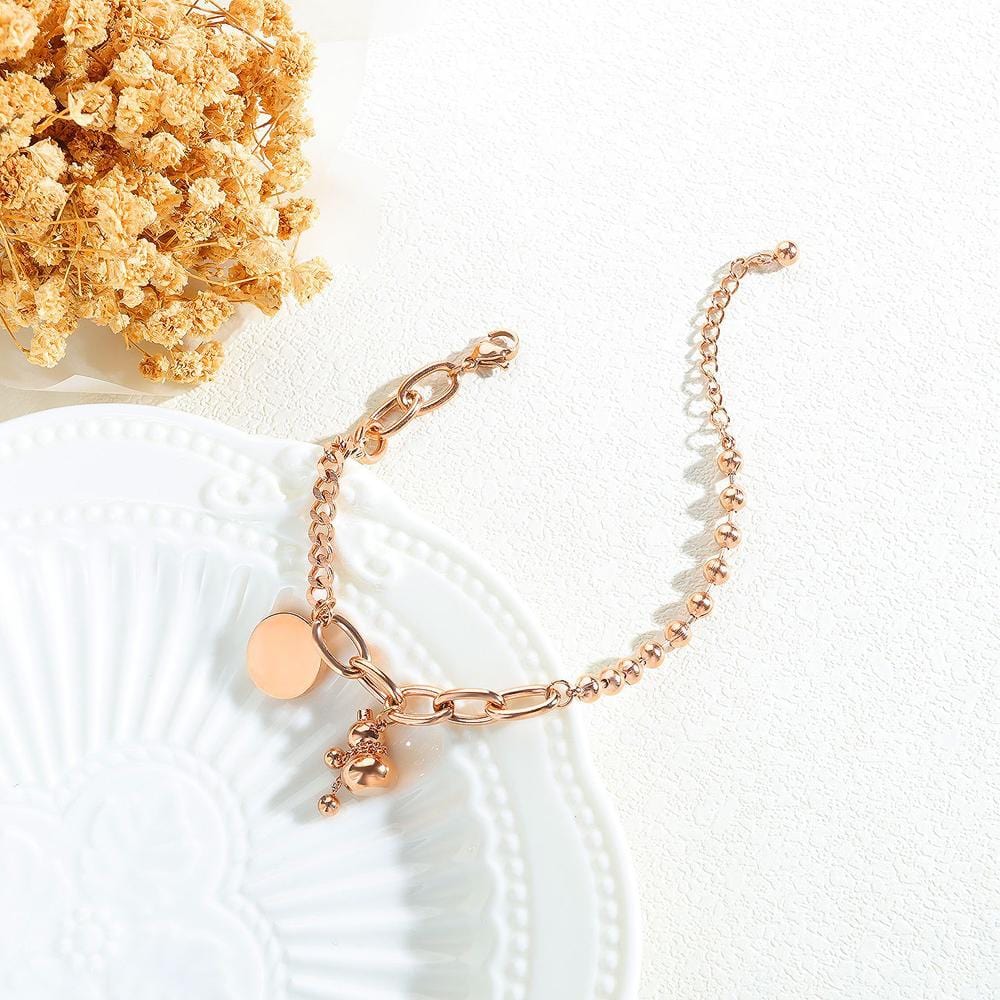 Boxed Vase Bracelet with Trishia Hoop Earrings in Rose Gold