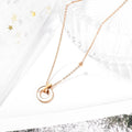 Boxed Pearl Oysters Golden Pendant Necklace with Twisted Hoop Earrings in Rose Gold