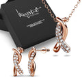 Boxed Intertwined Rose Gold Set Embellished with Swarovski¬¨√Ü Crystals - Brilliant Co