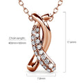 Boxed Intertwined Rose Gold Set Embellished with Swarovski¬¨√Ü Crystals - Brilliant Co