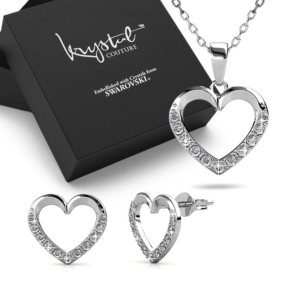 Boxed Innocent Heart Embellished with Swarovski¬¨√Ü Crystals Set - Brilliant Co