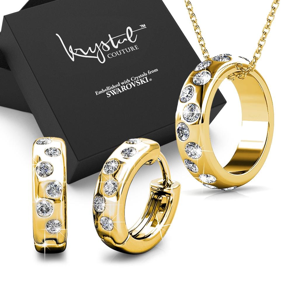 Boxed Ecliptic Gold Set Adorned with Swarovski¬¨√Ü Crystals - Brilliant Co