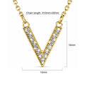 Boxed Luxury V Shaped Gold Set Embellished with Swarovski Crystals