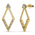 Boxed Luxury V Shaped Gold Set Embellished with Swarovski Crystals