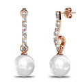 Boxed Luminous Pearl Rose Gold Set Embellished with Swarovski¬¨√Ü Crystals - Brilliant Co