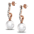 Boxed Luminous Pearl Rose Gold Set Embellished with Swarovski¬¨√Ü Crystals - Brilliant Co