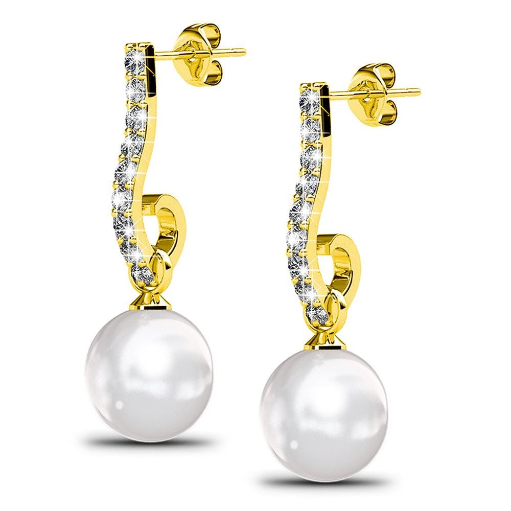 Boxed Luminous Pearl Gold Embellished with Swarovski¬¨√Ü Crystals Set - Brilliant Co