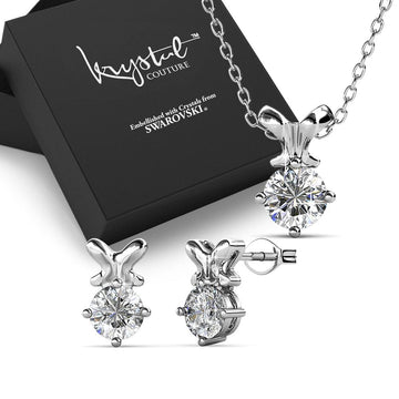 Boxed Treasure Bling White Gold Set Embellished with Swarovski¬¨√Ü Crystals - Brilliant Co