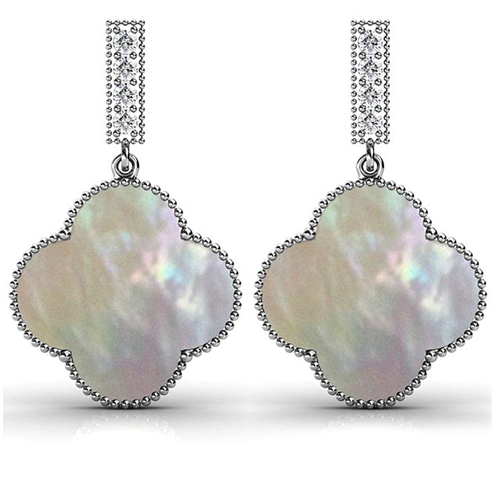 Boxed White Gold Milkyway Necklace and Earrings Set Embellished with Swarovski¬¨√Ü Crystals - Brilliant Co