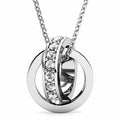 Boxed White Gold Interlock Ring Pendant Necklace and Earrings Set Embellished with Swarovski¬¨√Ü Crystals - Brilliant Co