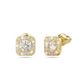 Boxed 3 Pairs Adorable Menoza Gold Stud Earrings Set