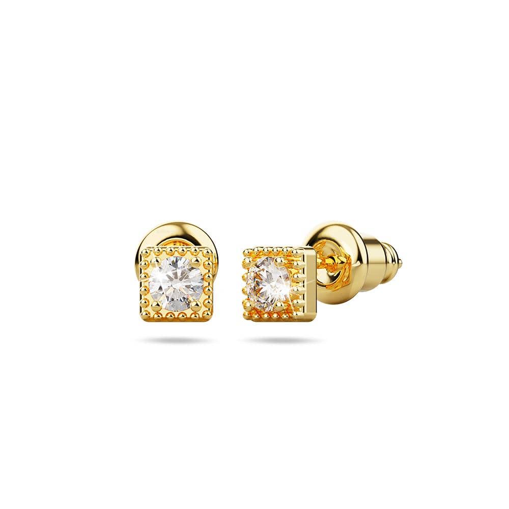 Boxed 3 Pairs Adorable Menoza Gold Stud Earrings Set