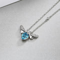 Boxed Bee Crystal Blue Necklace and Elemental Studs Earrings Set Embellished with Swarovski¬¨√Ü Crystals - Brilliant Co