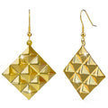 Boxed Fascination Geometric Style Diamond Shape Metallic Earrings Set