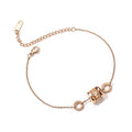 Boxed Minimalist BVLOVED Champagne Crystal Charm Bracelet & Sexy Oval Hoop Earrings Set