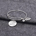 Boxed A True Friendship Inscriptions Adjustable Bracelet & Mini Barrel Loop Earrings Set in White Gold