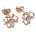 Boxed Rose Gold Blooming Flower Bracelet & Daffodil Hologram Stud Earrings Embellished with Swarovski¬¨√Ü Crystals Set - Brilliant Co